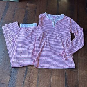 Sant and Abel long sleeve pink striped jersey pajama set women’s size medium coz